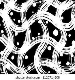 Brush stroke pattern. Vector. Grunge check.