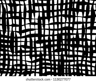 Brush stroke pattern. Vector. Grunge check.