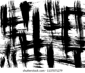 Brush stroke pattern. Vector. Grunge check.