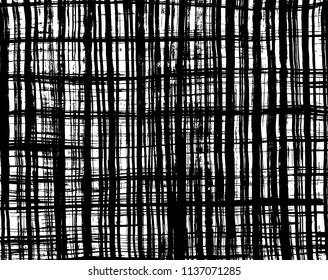 Brush stroke pattern. Vector. Grunge check.