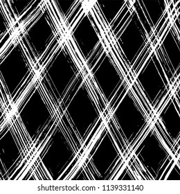 Brush stroke pattern. Vector. Grunge check.