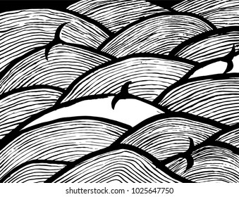 Brush stroke pattern. Watercolor.