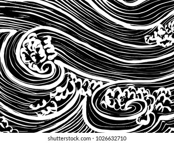 Brush stroke pattern. Watercolor.