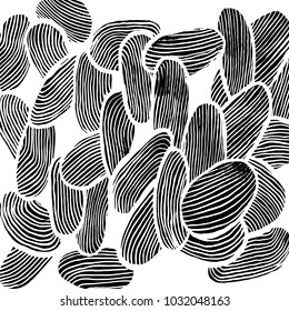 Brush stroke pattern. Watercolor.