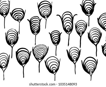 Brush stroke pattern. Watercolor.