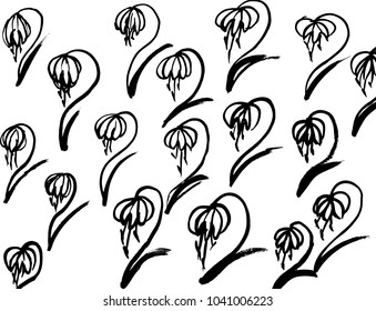 Brush stroke pattern. Watercolor.