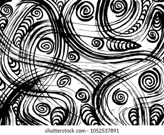 Brush stroke pattern. Watercolor.