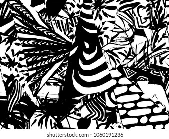 Brush stroke pattern. Watercolor.