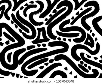 Brush stroke pattern. Watercolor.