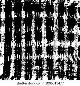 Brush stroke pattern. Watercolor. Grunge check.