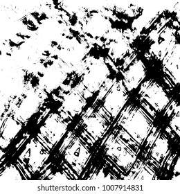 Brush stroke pattern. Watercolor. Grunge check.