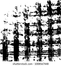 Brush stroke pattern. Watercolor. Grunge check.