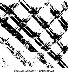 Brush stroke pattern. Watercolor. Grunge check.