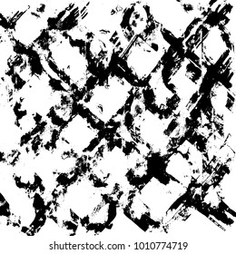 Brush stroke pattern. Watercolor. Grunge check.