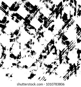Brush stroke pattern. Watercolor. Grunge check.