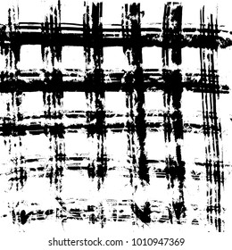 Brush stroke pattern. Watercolor. Grunge check.