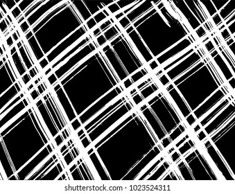 Brush stroke pattern. Watercolor. Grunge check.