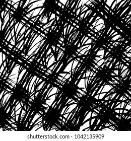 Brush stroke pattern. Watercolor. Grunge check.