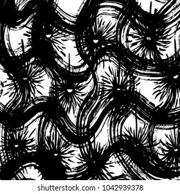 Brush stroke pattern. Watercolor. Grunge check.