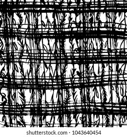 Brush stroke pattern. Watercolor. Grunge check.
