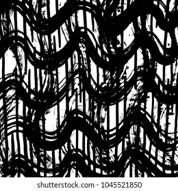 Brush stroke pattern. Watercolor. Grunge check.