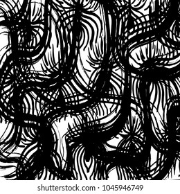 Brush stroke pattern. Watercolor. Grunge check.