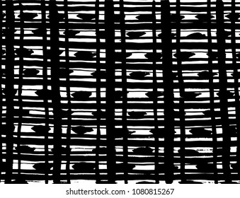 Brush stroke pattern. Watercolor. Grunge check.