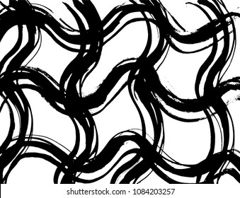 Brush stroke pattern. Watercolor. Grunge check.