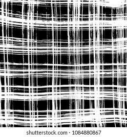 Brush stroke pattern. Watercolor. Grunge check.