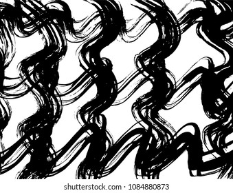 Brush stroke pattern. Watercolor. Grunge check.