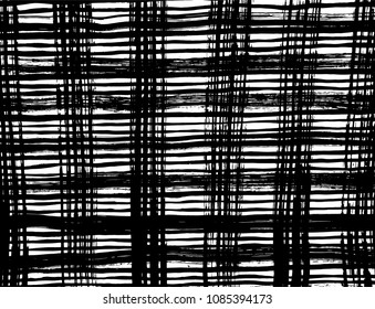 Brush stroke pattern. Watercolor. Grunge check.