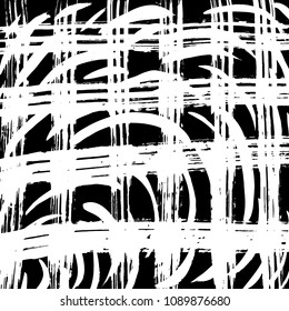 Brush stroke pattern. Watercolor. Grunge check.