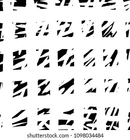 Brush stroke pattern. Watercolor. Grunge check.