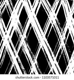 Brush stroke pattern. Watercolor. Grunge check.
