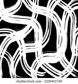 Brush stroke pattern. Watercolor. Grunge check.