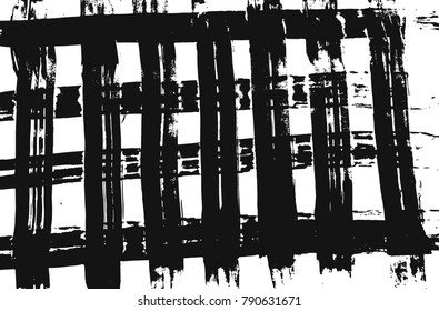 Brush stroke pattern. Watercolor. Grunge check.