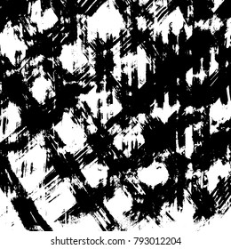 Brush stroke pattern. Watercolor. Grunge check.