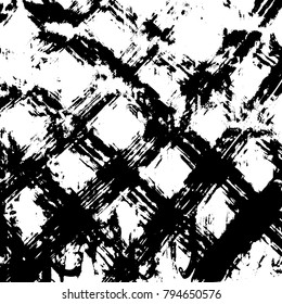 Brush stroke pattern. Watercolor. Grunge check.