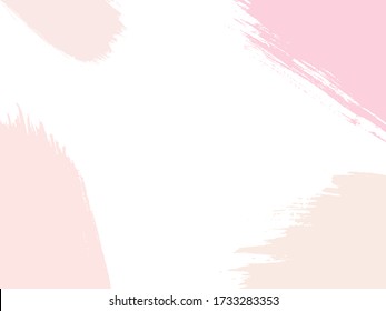 Brush stroke pink and nude abstract  pattern design. Vector brush stroke abstract pattern.  Minimal design abstract vector pattern. 