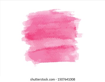 brush stroke pink watercolor vector graffiti illustration.