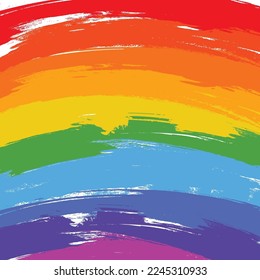 Brush stroke rainbow background. GLBT pride rainbow background LGBTQ human rights backdrop