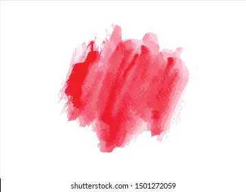 brush stroke red watercolor background.vector creative illustration background.