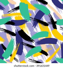 Brush stroke seamless pattern. Summer, spring bright texture for fabric, prints, cloth, postcards. 