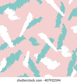 Rastreo de pincel sin inconvenientes. Textos de verano, de color rosa primavera y azul para tejidos, estampados, tejidos, papel y textiles