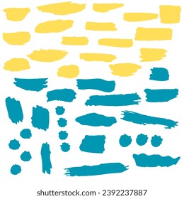 Brush stroke set. Abstract art vector