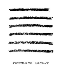 Brush stroke set. Chalk. Texture.