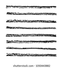 Brush stroke set. Chalk. Texture.