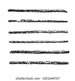 Brush stroke set. Chalk. Texture.