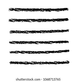 Brush stroke set. Chalk. Texture.