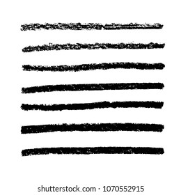 Brush stroke set. Chalk. Texture.
